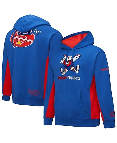Mitchell & Ness Men's Royal Denver Nuggets Hardwood Classics Team Origins Fleece Pullover Hoodie