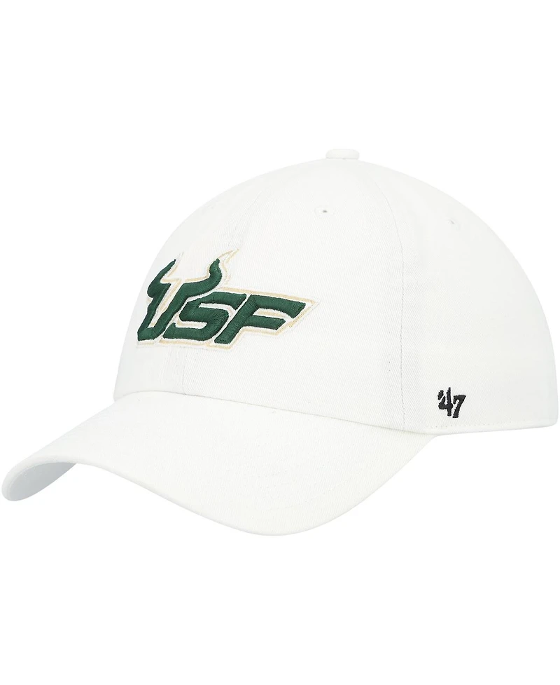 '47 Brand Men's White South Florida Bulls Clean Up Adjustable Hat