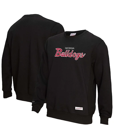 Mitchell & Ness Men's Black Georgia Bulldogs Elite Script Pullover Sweatshirt