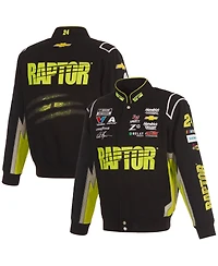 Jh Design Men's Black William Byron Raptor Full-Snap Twill Uniform Jacket