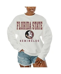 Gameday Couture Women's White Florida State Seminoles Freestyle Fleece Pullover Sweatshirt