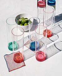 Abode Homewares Color Base Jumbo Glasses, Set of 6