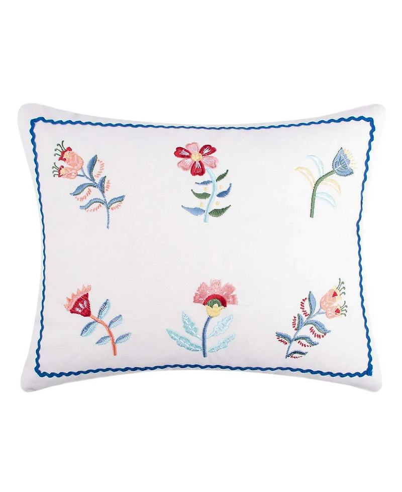 Levtex Danika Embroidered Decorative Pillow, 18" x 14"
