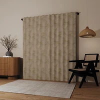 Coppa Leaf Motif Magnetic Closure 100% Blackout Back Tab Curtain Panel
