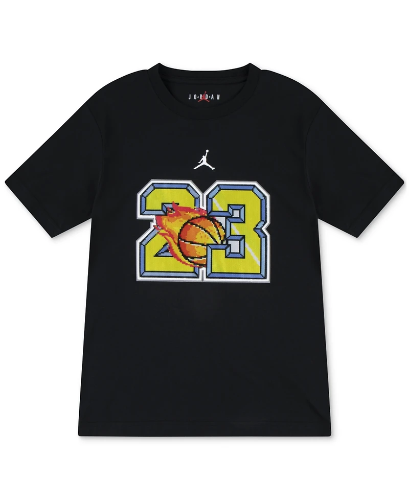Jordan Big Boys Customized Air Flame Graphic T-Shirt