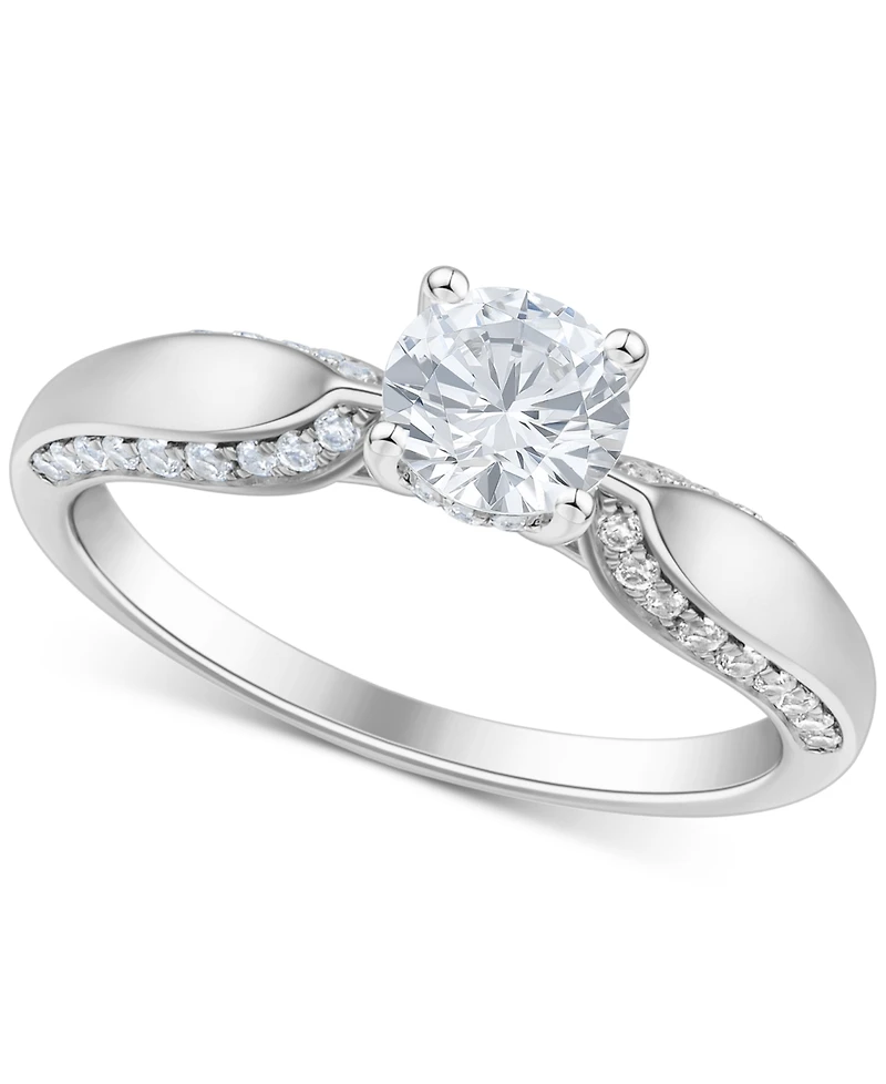 Diamond Engagement Ring (1 ct. t.w.) in 14K White Gold