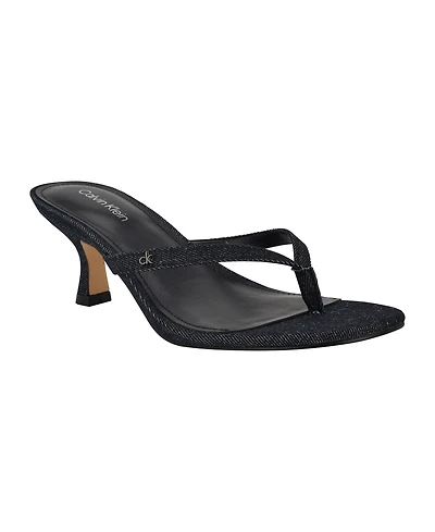 Calvin Klein Women's Opelle Tapered Kitten Heel Sandals