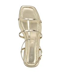 Calvin Klein Women's Sallia Strappy Caged Flat Sandals
