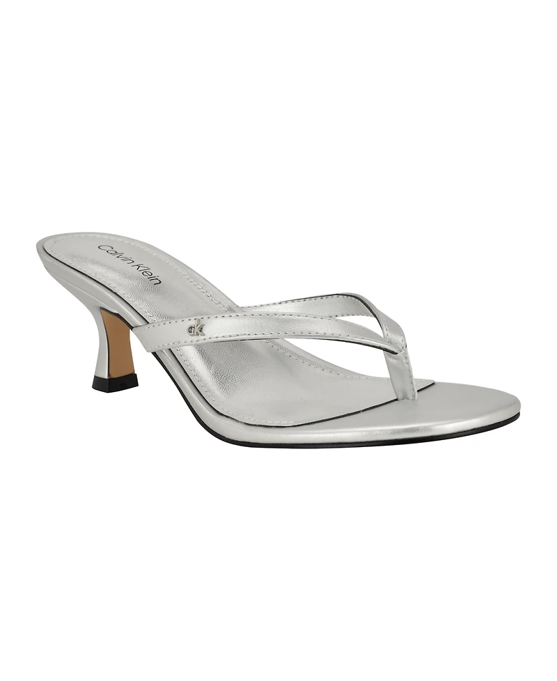 Calvin Klein Women's Opelle Tapered Kitten Heel Sandals
