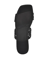 Calvin Klein Women's Florency Woven Slip-On Flat Sandals