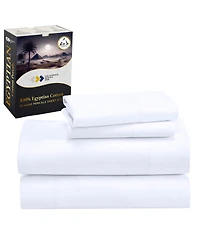 Certified Luxury 100% Egyptian Cotton Sheets Cal King Set - Percale Sheet with Deep Pockets, Cool and Durable Bedding