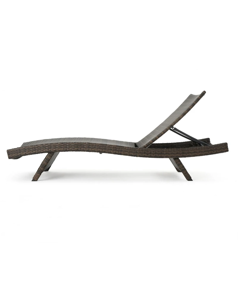 Streamdale Stylish and Comfortable Wicker Patio Chaise Lounge (Set of 2)