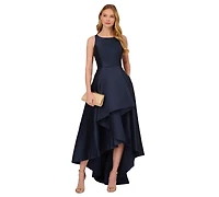 Adrianna Papell High-Low Mikado Gown