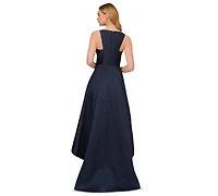 Adrianna Papell High-Low Mikado Gown