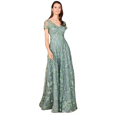 Lara Women's Tonal Lace Ballgown