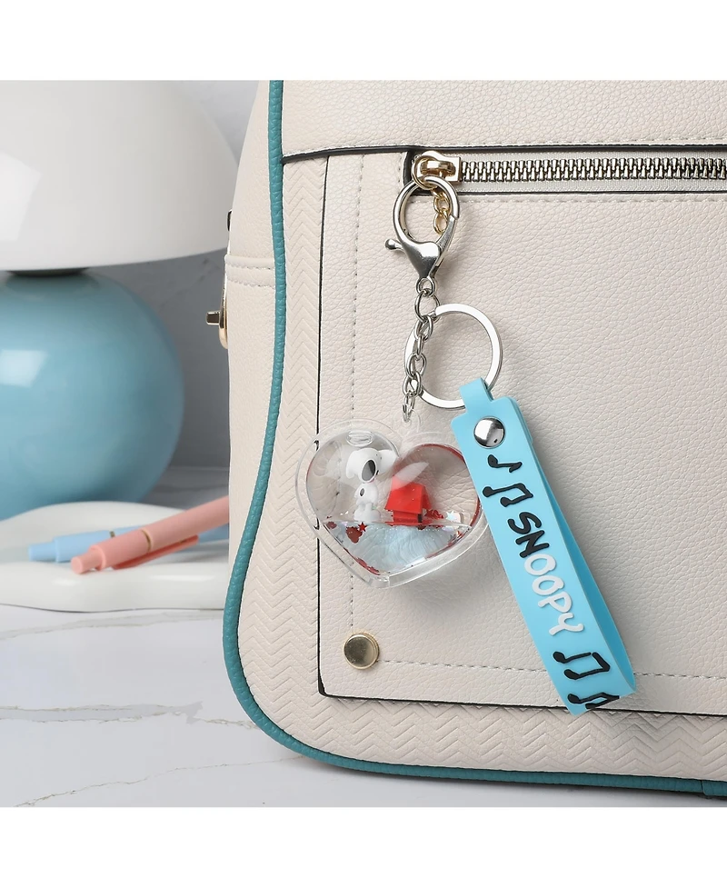 Sally Rose Snoopy Heart Liquid Keychain