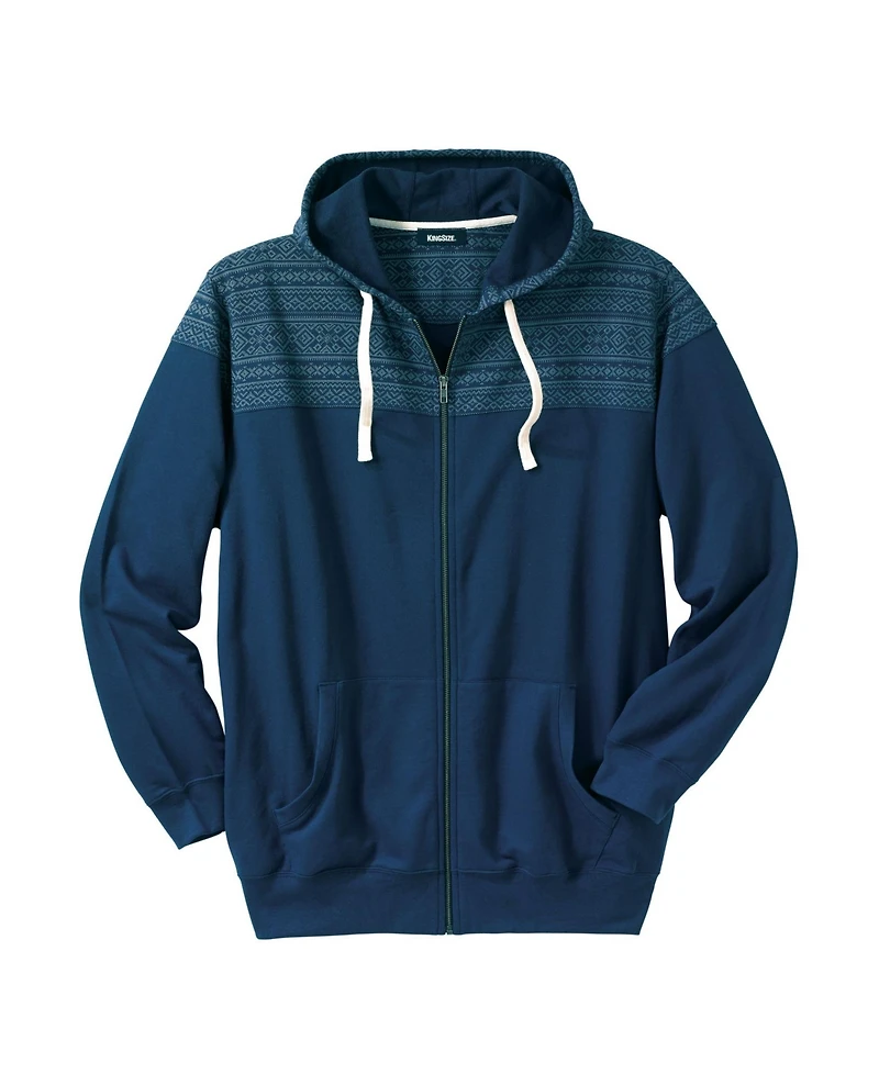 KingSize Big & Tall French Terry Snow Lodge Hoodie
