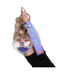 Disney Lilo & Stitch Aloha Heart Keychain with Floating Charms