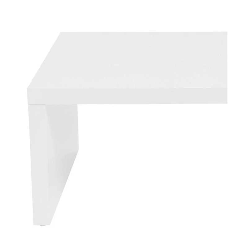 Minimalist Wood Sled Coffee Table – Contemporary Look