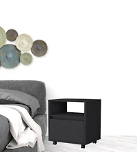 Tech-Integrated 1-Drawer Nightstand for Modern Homes