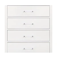 Solid Wood Five-Drawer Chest with Led Lighting for Bedroom Storage