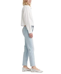 Levi's 501 Cropped Straight-Leg High Rise Jeans