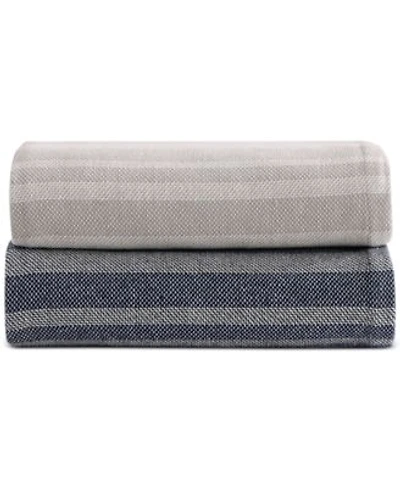 Tommy Hilfiger Harbor Stripe Cotton Yarn Dyed Blanket