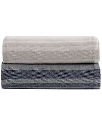 Tommy Hilfiger Harbor Stripe Cotton Yarn Dyed Blanket