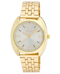 London Fog Unisex Keltic Cushion Case Gold Link Alloy Watch, 38mm