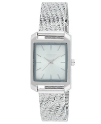 London Fog Unisex Warwick Silver Alloy Mesh Watch, 25mm