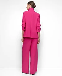 Dkny Petite Aero Crepe Scrunch-Sleeve One-Button Blazer