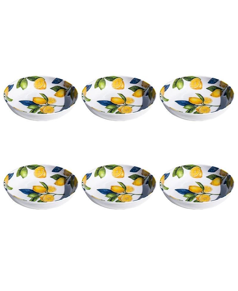 Abode Homewares Lemon Orchard 6-Pc. Low Bowls, Service For 6
