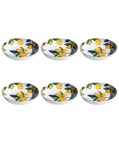 Abode Homewares Lemon Orchard 6-Pc. Low Bowls, Service For 6