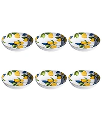 Abode Homewares Lemon Orchard 6-Pc. Low Bowls, Service For 6