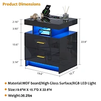 Vlsrka Rgb Led Night Stand
