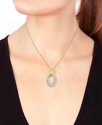 Effy Diamond Interlocking Loop Pendant Necklace (1/2 ct. t.w.) in 14k Gold, 17" + 1" extender