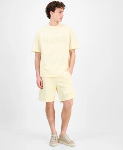 Hugo By Hugo Boss Mens Dinkee Logo Graphic Cotton T Shirt Dinkoe Cotton Shorts