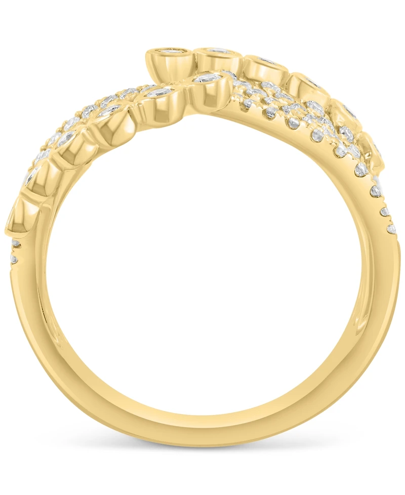 Effy Diamond Curved Multirow Statement Ring (3/4 ct. t.w.) in 14k Gold