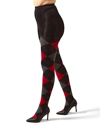 MeMoi Women's Textured Argyle Patterned Sweater Tights