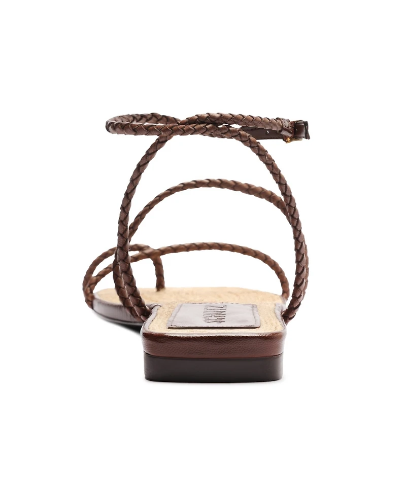 Schutz Women's Kaya Straw Flat Sandals