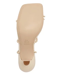 Schutz Women's Kaya Straw Mid Stiletto Heel Sandals