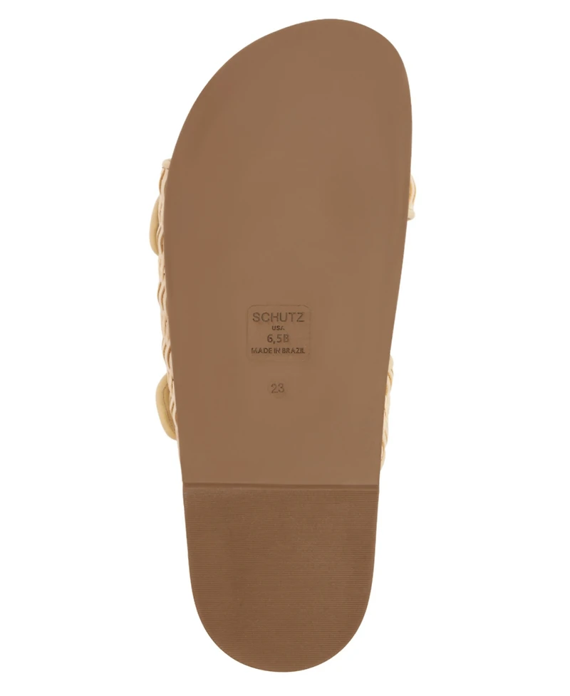 Schutz Women's Naomi Round Toe Flat Sandals