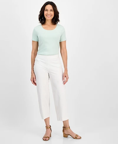 Style & Co Women's High-Rise Cropped Wide-Leg Pants, Exclusively at Macy's