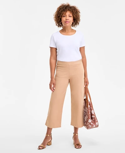 Style & Co Women's High-Rise Cropped Wide-Leg Pants, Exclusively at Macy's