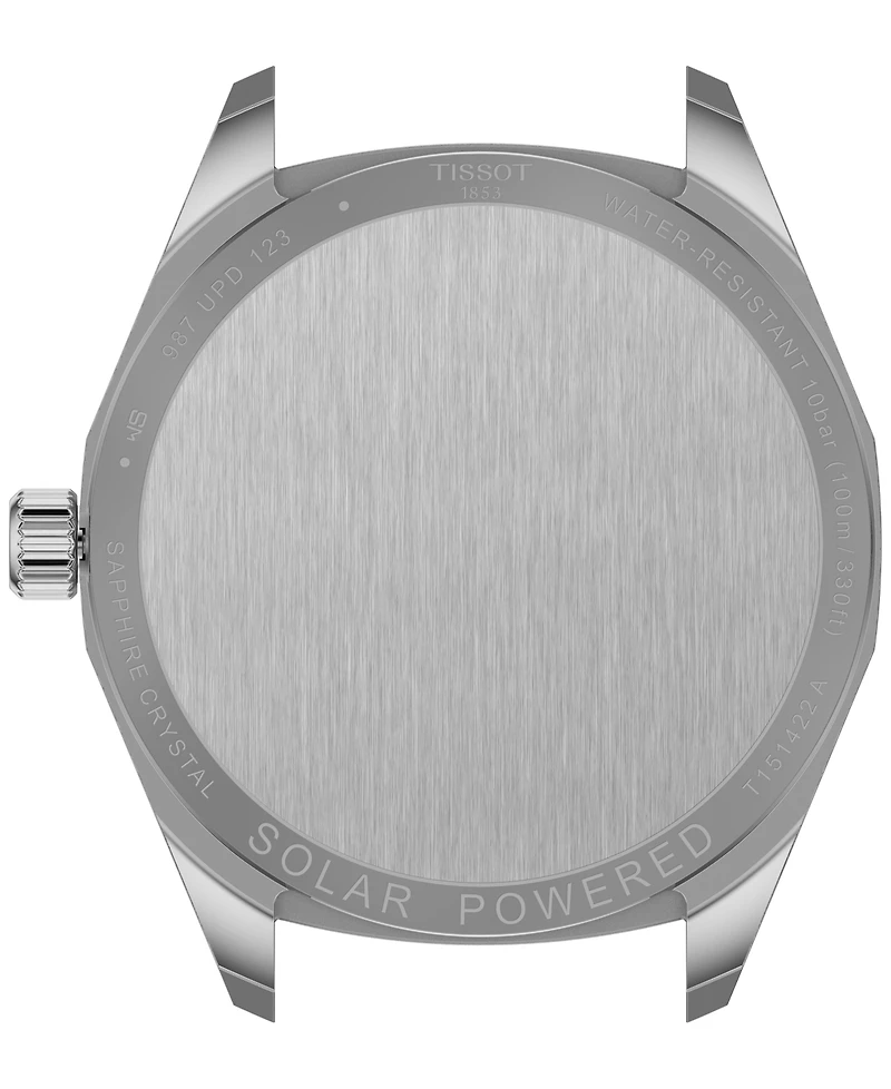 Tissot Men's Swiss Prc 100 Solar Quartz Stainless Steel Bracelet Watch 39mm