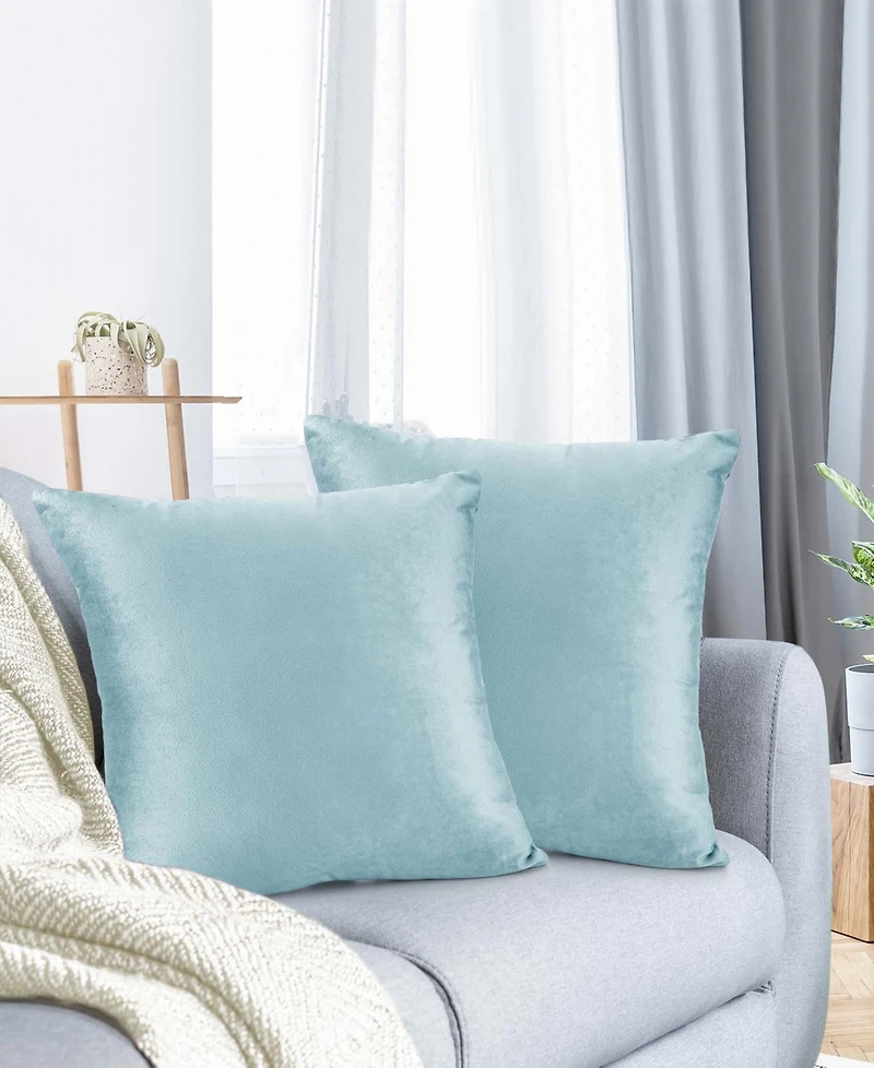 Nestl Elegant Velvet Removeable Cover 2-Pack Decorative Pillows