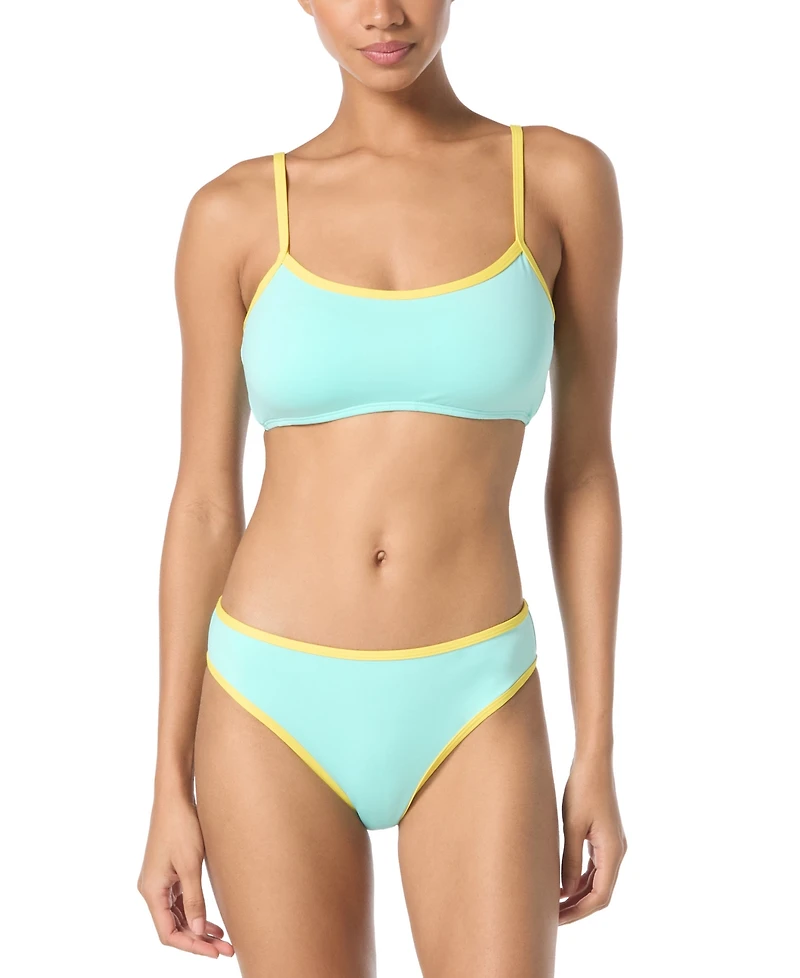Kate Spade Women's Contrast-Trim Bralette Bikini Top, Exclusively at Macy's