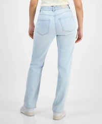 Dollhouse Juniors' High-Rise Baggy Straight-Leg Jeans