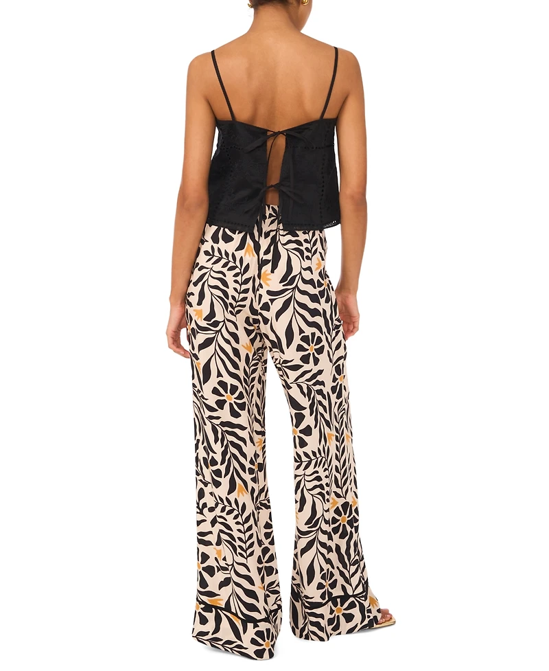 1.state Women's Embroidered Square Neck Sleeveless Blouse