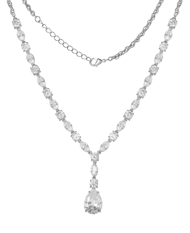 Jessica Simpson Crystal Drop Pendant Necklace